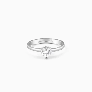 Heartfelt Sparkle Adjustable Ring