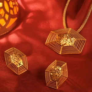 VrikshaNetra Gold Pendant Set