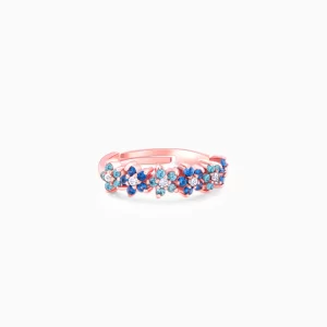 Floral Harmony Rose Gold Adjustable Ring