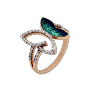 AzureBloom Cocktail Ring